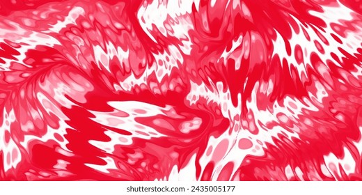 Red and white tie dye pattern Ink , colorful tie dye pattern abstract background. Tie Dye two Tone Clouds . Abstract batik brush seamless and repeat pattern design