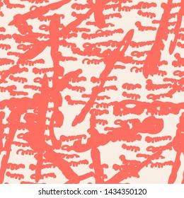 Red and White tie dye seamless pattern.  Shibori seamless print. Watercolor hand drawn batik.  Handmade watercolour shirt tie dye pattern. Japan traditional tile. Maroon and Beige shibori.