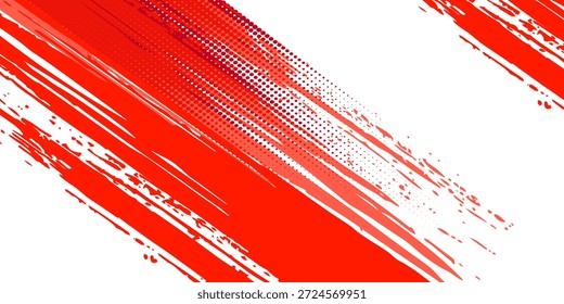 Fundo de pista de pneu vermelho e branco. ilustração vetorial fundo de pista de pneu vermelho e branco para rali, deriva, motocross, off-road e outros esportes motorizados. faixas de pneu vermelho em um fundo branco com efeitos de sujeira desgastada e salpicada. eps 10