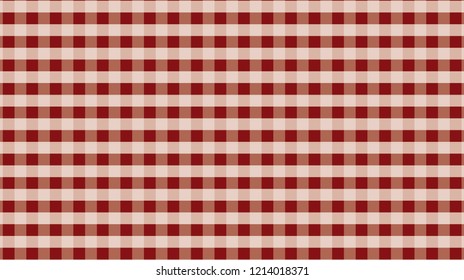 Red and white traditional gingham background.Texture from squares for -tablecloths, clothes, shirts, dresses, paper and other textile products.llustration.