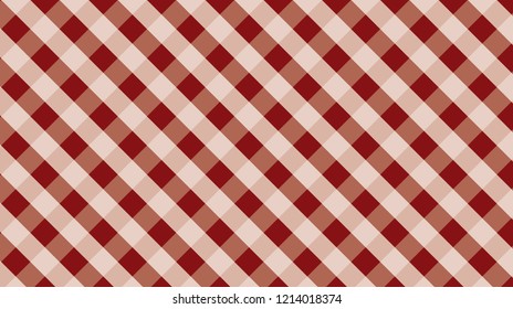Red and white traditional gingham background.Texture from squares for -tablecloths, clothes, shirts, dresses, paper and other textile products.llustration.