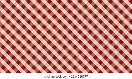 Red and white traditional gingham background.Texture from squares for -tablecloths, clothes, shirts, dresses, paper and other textile products.llustration.