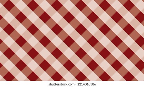 Red and white traditional gingham background.Texture from squares for -tablecloths, clothes, shirts, dresses, paper and other textile products.llustration.