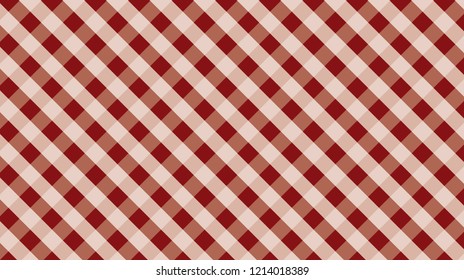 Red and white traditional gingham background.Texture from squares for -tablecloths, clothes, shirts, dresses, paper and other textile products.llustration.