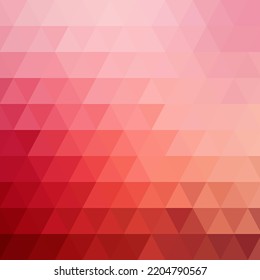 Red and white triangles. Abstract geometric background. Vector graphics.