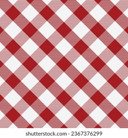 red white twill plaid pattern christmas themed surface background wallpaper eps 10 vector