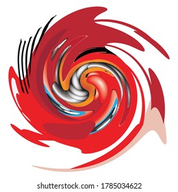  red and white twirl .vector illustration of an abstract background.