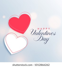 red and white two hearts valentine's day background
