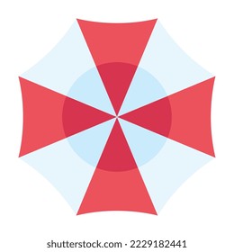 icono de paraguas rojo y blanco