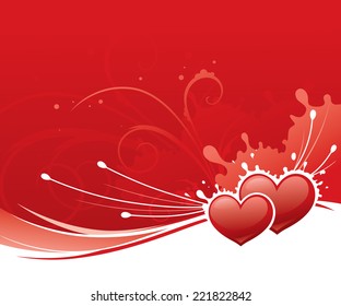 Red and white valentine's background.
