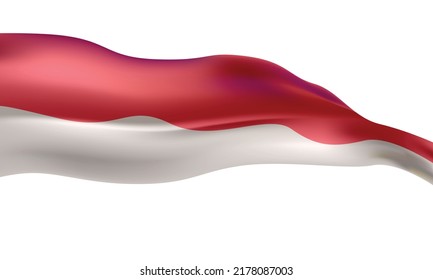 rote weiße Vektorflagge, indonesische Flagge