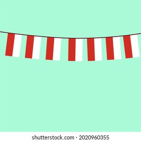 Red and White vector Flags. Indonesia Flags vector. flag ilustration
