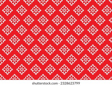 Rojo y Blanco. Ilustración vectorial. Planta de adorno de lujo. Ideal para la moda, la invitación, el volante, el menú, el folleto, la postal, el fondo, el papel pintado, la decoración o cualquier idea deseada. Lujoso.