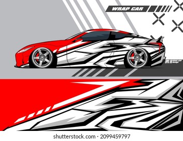 Red White Vehicle Graphic Kit Vector Modern Abstract Background For Car Wrap Branding And Automobi