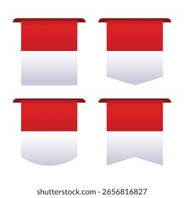 Ilustración vectorial de Anuncio de Vertical roja y blanca
