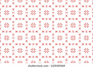Red and white vintage vector seamless pattern, wallpaper. Elegant classic texture. Luxury ornament. Royal, Victorian, Baroque elements. Great for fabric and textile, wallpaper, or any desired idea.