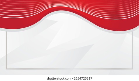 Rot-weiße Welle abstrakter Hintergrund für Zertifikat