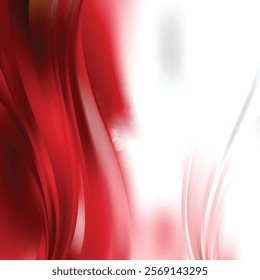 Red White Wave Background Design