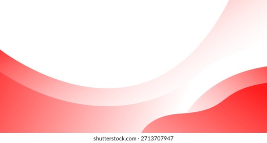 Red and white wave layer minimal elegant abstract background for banner, poster, brochure, website. vector illustration	