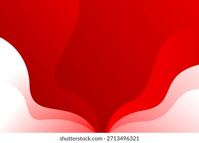 Fondo moderno de la capa de la onda roja y blanca para el concepto corporativo, Plantilla, cartel, folleto, Sitio web, Fondo de pantalla, diseño del volante. Ilustración vectorial	