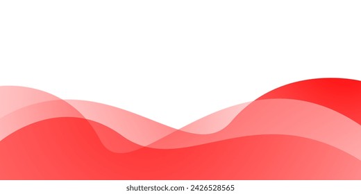 Red and white wave modern background with space for text and message. vector illustration