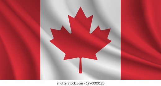 red and white wavy canada flag 