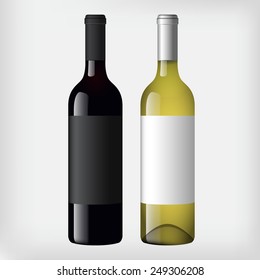 Red White Wine Bottles Stock Vector (Royalty Free) 249306208 | Shutterstock