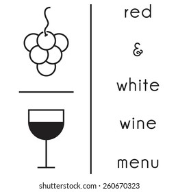 red and white wine menu