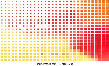 Red White and Yellow Square Pixel Mosaic Background