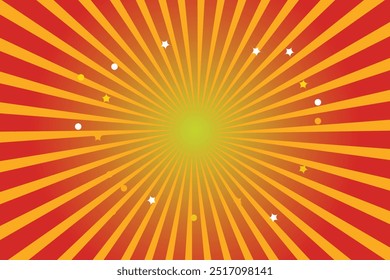  Red White and Yellow Sunburst Background