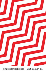 Fondo de diseño de chevron en zigzag rojo y blanco
