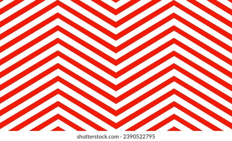 Red and white zigzag wave geometric background