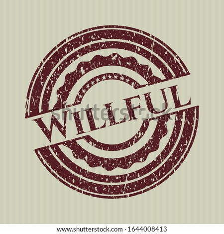 Red Willful with rubber seal texture