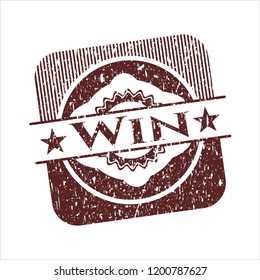Red Win distress rubber texture