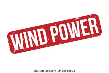 Red Wind Power Rubber Stamp Seal Vector