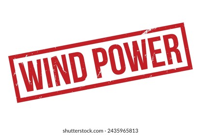 Sello de sello de goma de energía eólica roja Vector