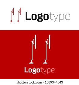 Red Windscreen wiper icon isolated on white background. Logo design template element. Vector Illustration