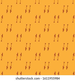 Red Windscreen wiper icon isolated seamless pattern on brown background.  Vector Illustration