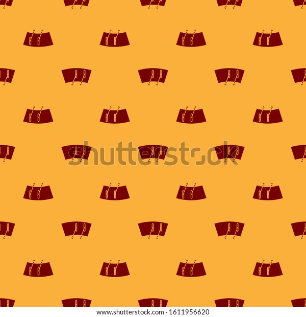 Red Windscreen wiper\
icon isolated seamless pattern on brown background.  Vector\
Illustration