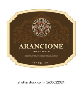 RED WINE AMARONE ELEGANT BOTTLE LABEL MADE IN ITALY