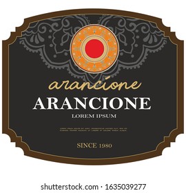 RED WINE AMARONE ELEGANT BOTTLE LABEL MADE IN ITALY