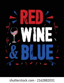 RED WINE BLUE T SHIRT DESIGN