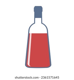 red wine bottle art drawn design