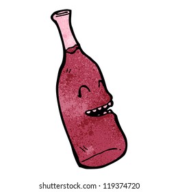 red wine bottle cartoon
