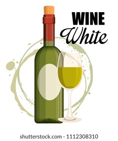 red wine bottle and cup label