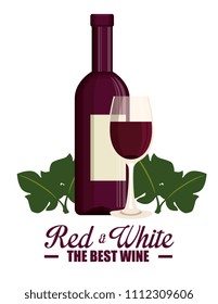 red wine bottle and cup label
