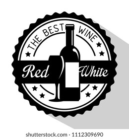 red wine bottle and cup label