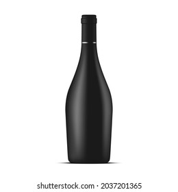 botella de vino tinto aislada en blanco