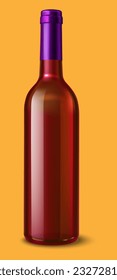 red wine bottle vector illustration