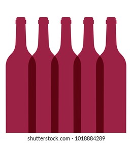 Red wine bottles